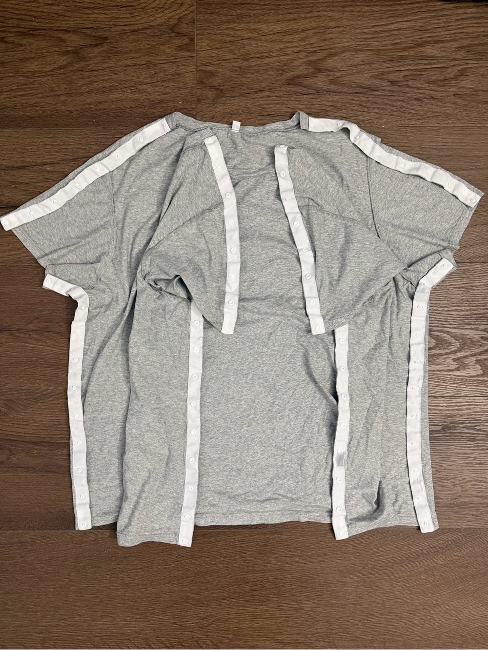 Kids Grey Snap-Trim T-Shirt